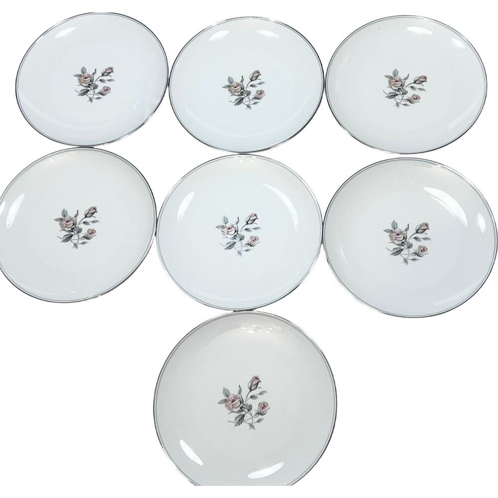 Noritake Fine China 10.5-inch Dinner Plates Lot of 7 Margot Pattern #5605 Japan